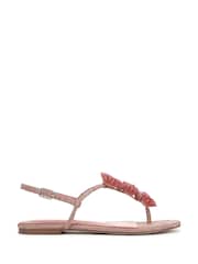 Sam Edelman Pink Eliza Regular Fit Toe Post Sandals - Image 1 of 7