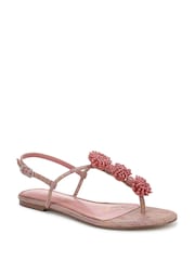 Sam Edelman Pink Eliza Regular Fit Toe Post Sandals - Image 3 of 7