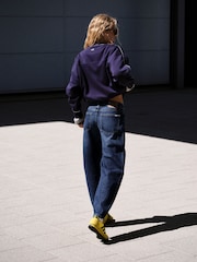 self. Dark Blue Barrel Jeans - Image 3 of 7