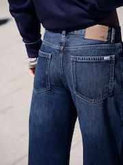 self. Dark Blue Barrel Jeans - Image 4 of 7