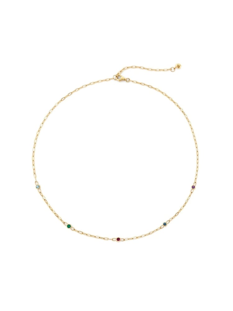 Золотистый цвет - Ожерелье-цепочка с отделкой стразами Dinny Hall - Изображение 3 3