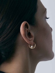 Dinny Hall Toro Pearl Double Hoops - Изображение 1 3