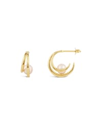 Dinny Hall Toro Pearl Double Hoops - Изображение 2 3