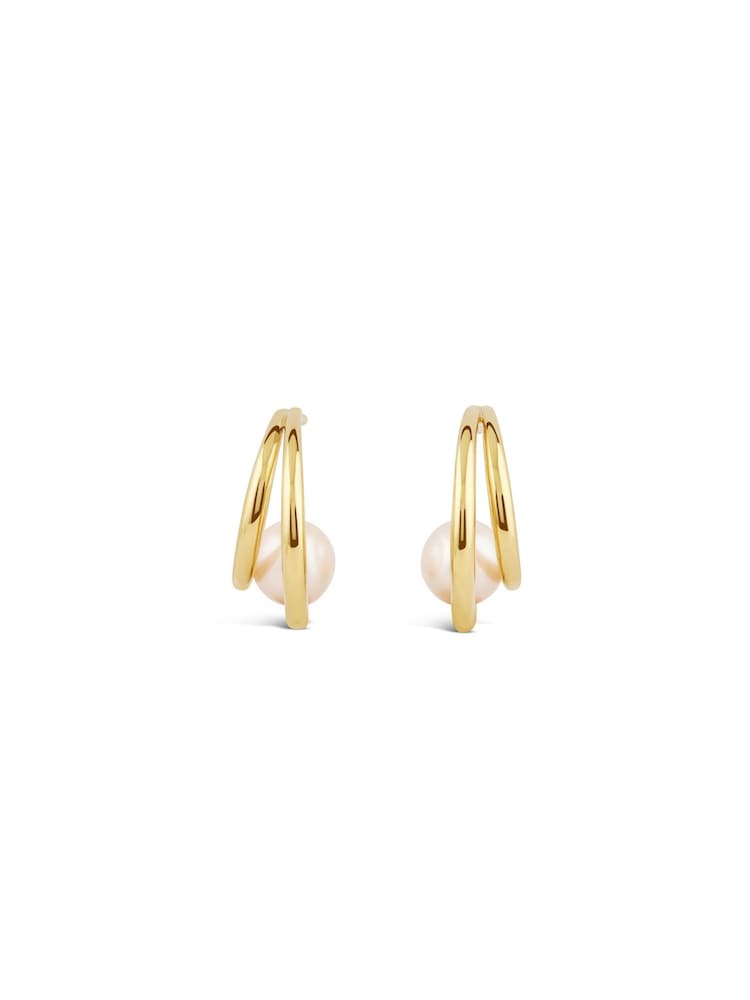 Dinny Hall Toro Pearl Double Hoops - Изображение 3 3