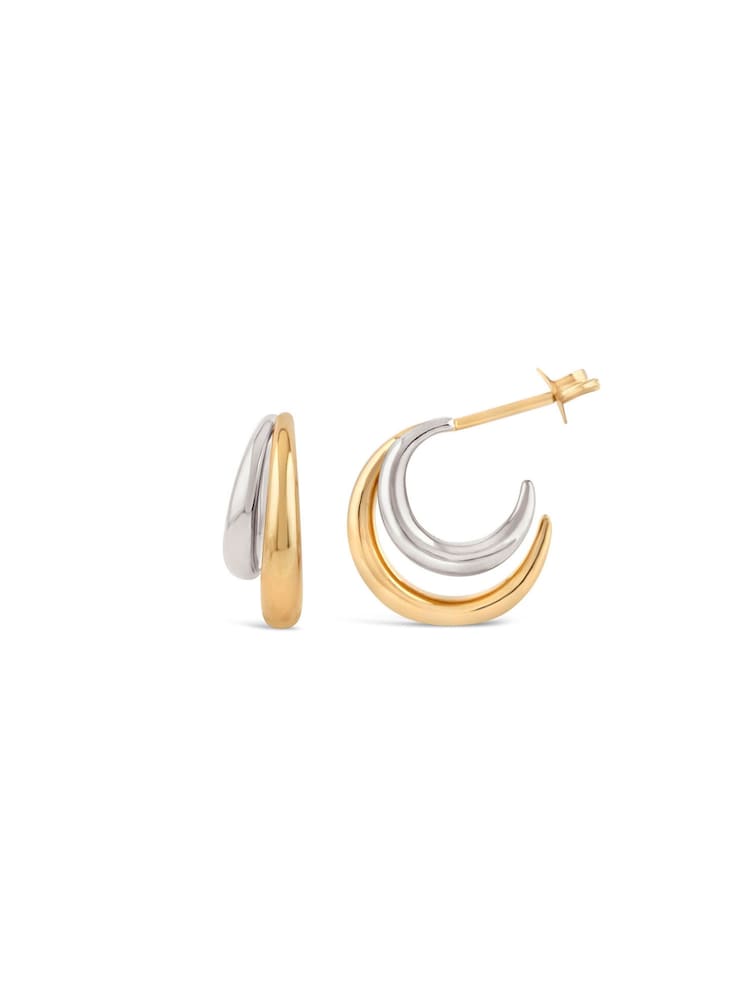 Silver Gold Tone - Dinny Hall Toro Double Hoops - Bild 1 von 2