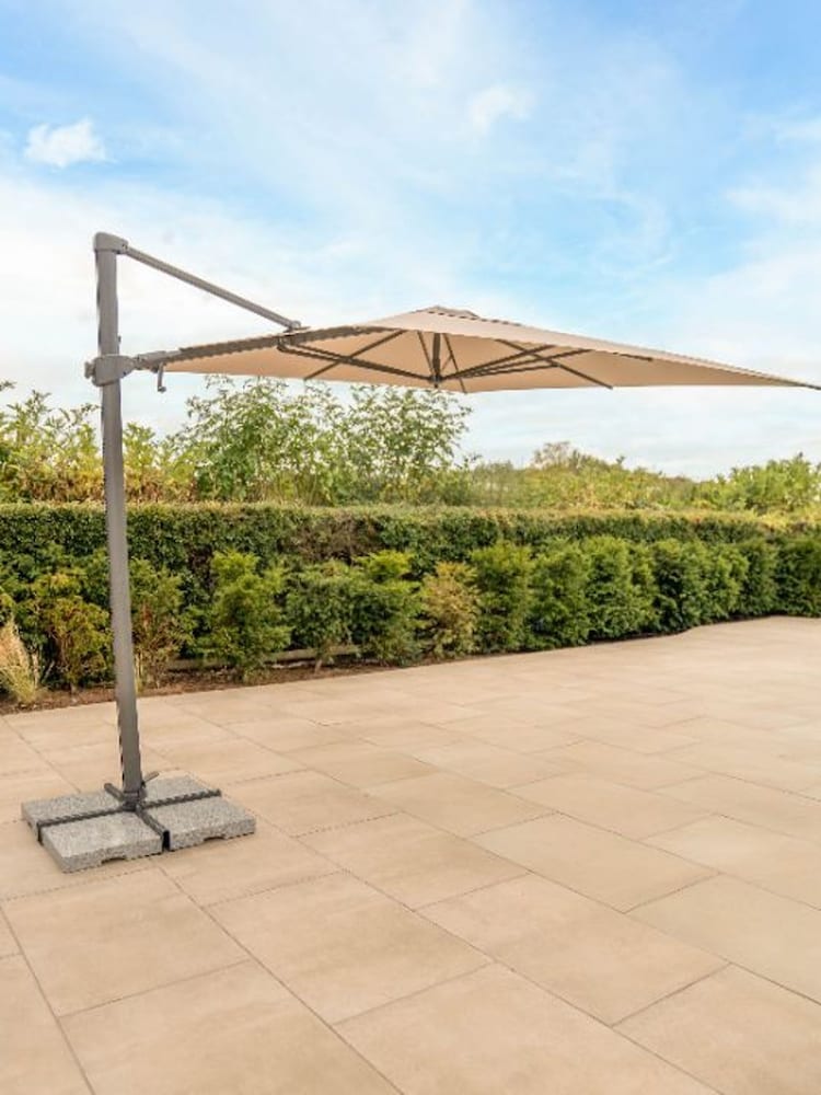 Kettler Stone Cream Luna 3x3m Square Cantilever Parasol - Image 1 of 6