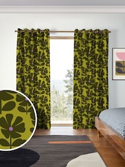 Orla Kiely Charteuse Wildflower Made to Measure Curtains - Image 1 of 9