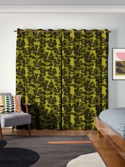 Orla Kiely Charteuse Wildflower Made to Measure Curtains - Image 2 of 9