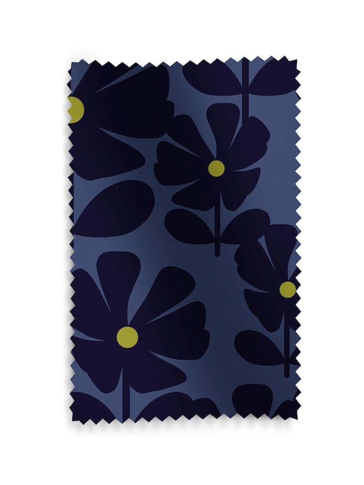 Orla Kiely Indigo Wildflower Made to Measure Curtains - Image 9 of 9 Orla Kiely Indigo Wildflower Made to Measure Curtains - Image 9 of 9