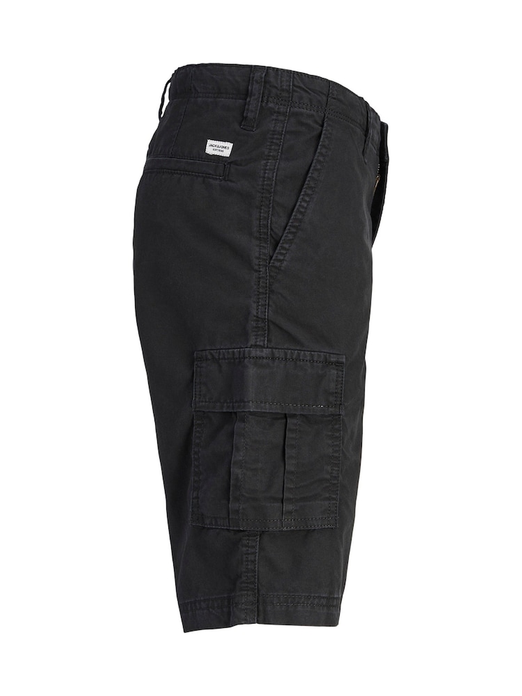 JACK & JONES Junior Black Relaxed Fit Cargo Shorts - Image 3 of 3 JACK & JONES Junior Black Relaxed Fit Cargo Shorts - Image 3 of 3