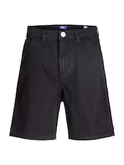 JACK & JONES Junior Black Carpenter Worker Shorts - Image 5 of 6