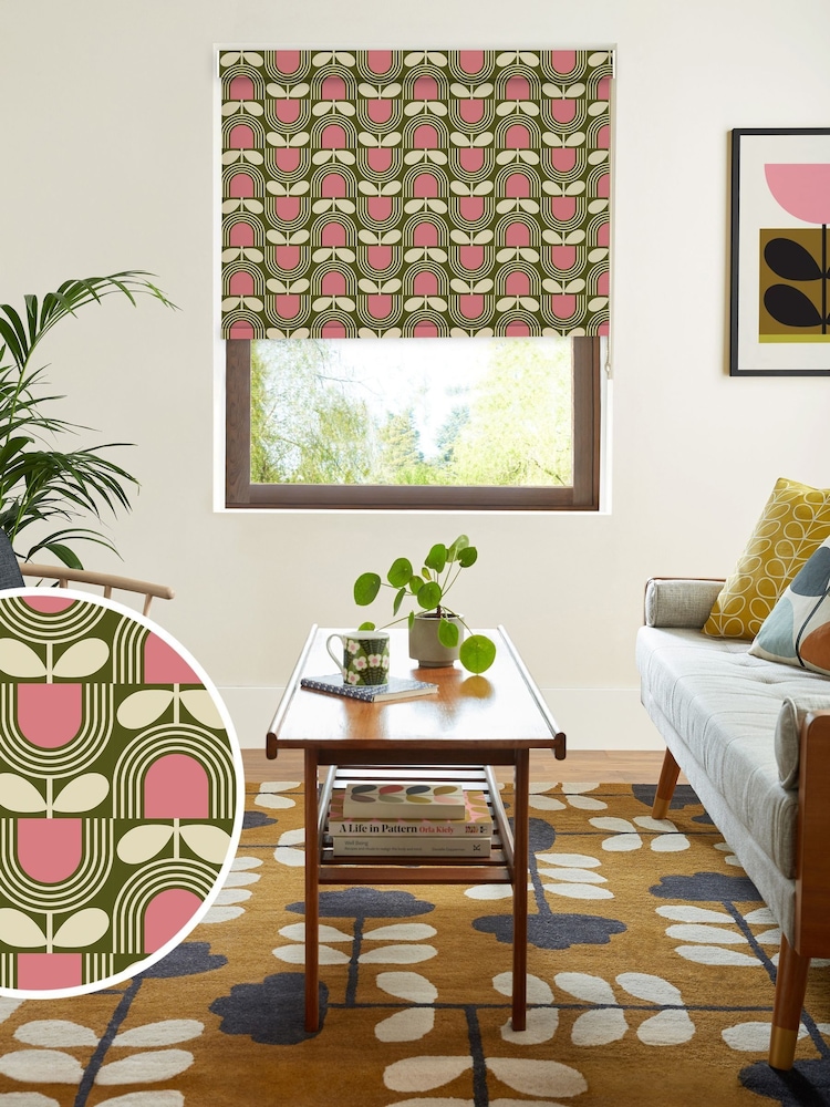 Orla Kiely Pickel Striped Tulip Made to Measure Blinds - Image 1 of 6 Orla Kiely Pickel Striped Tulip Made to Measure Blinds - Image 1 of 6