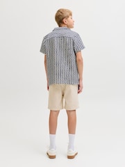 JACK & JONES JUNIOR Blue Patterned Crochet Shirt - Image 2 of 5