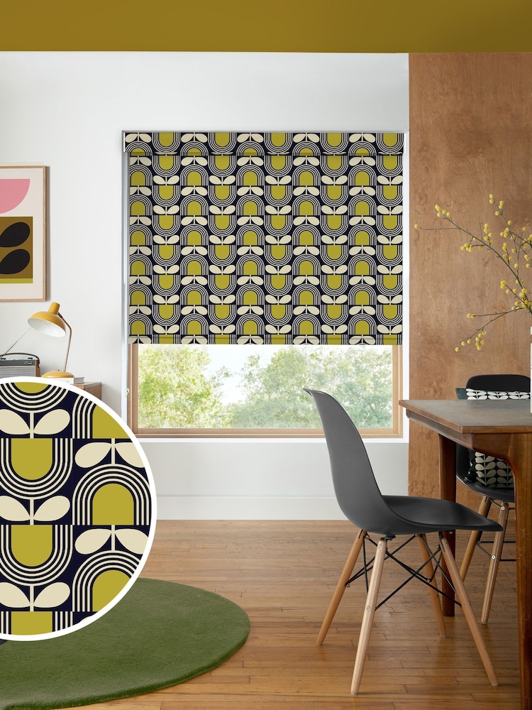 Orla Kiely Navy Striped Tulip Made to Measure Blinds - Image 1 of 6