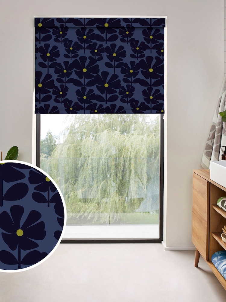 Orla Kiely Indigo Wildflower Made to Measure Blinds - Image 1 of 6