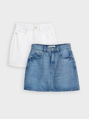 Threadbare Blue Denim Mini Skirts 2 Pack - Image 1 of 1