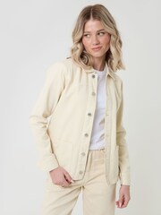 Threadbare Cream Belted Denim Jacket - Image 1 of 6