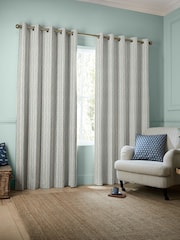 Emily Bond Blue Moroccan Stripe Made to Measure Curtains - Image 2 of 9