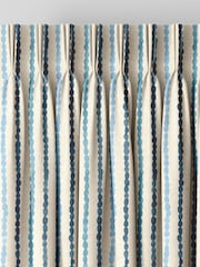Emily Bond Blue Moroccan Stripe Made to Measure Curtains - Image 5 of 9