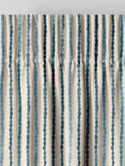 Emily Bond Blue Moroccan Stripe Made to Measure Curtains - Image 6 of 9