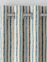 Emily Bond Blue Moroccan Stripe Made to Measure Curtains - Image 7 of 9