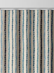 Emily Bond Blue Moroccan Stripe Made to Measure Curtains - Image 8 of 9