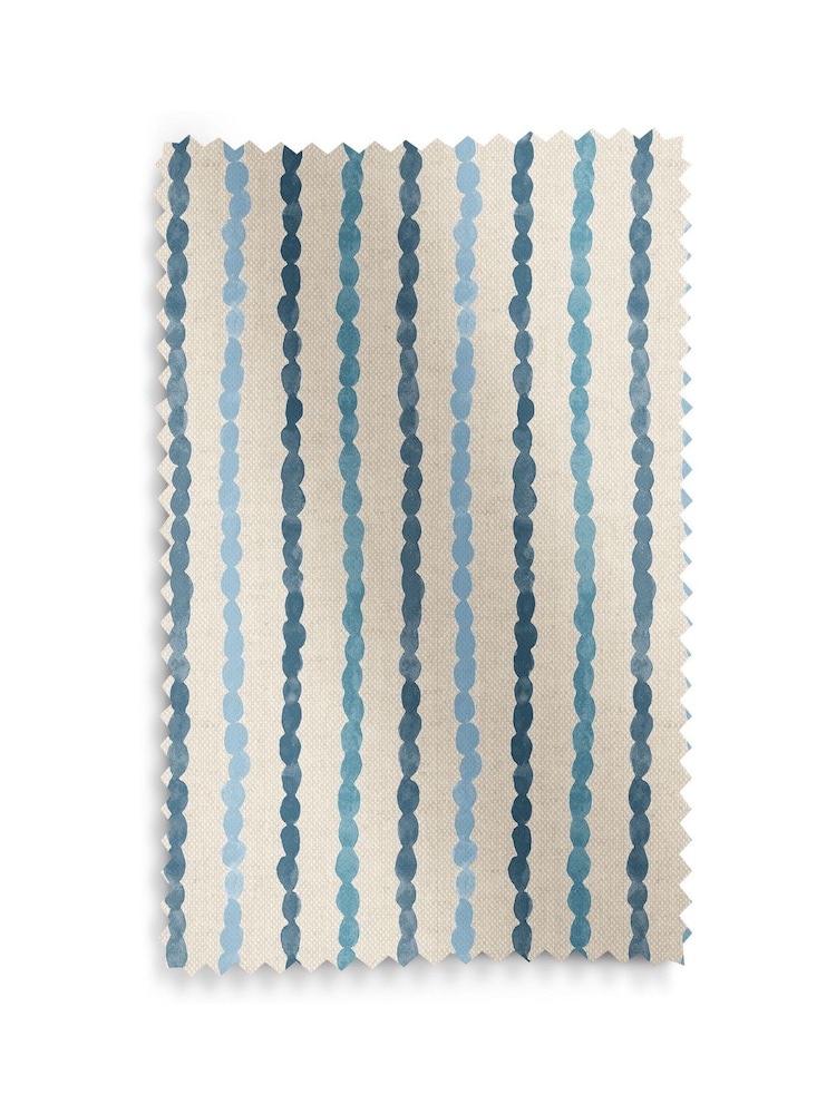 Emily Bond Blue Moroccan Stripe Made to Measure Curtains - Image 9 of 9 Emily Bond Blue Moroccan Stripe Made to Measure Curtains - Image 9 of 9