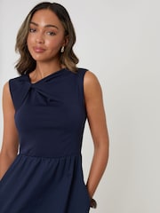 Threadbare Twist Detail 2-in-1 Midi Dress with Poplin Skirt - Imagen 3 de 4