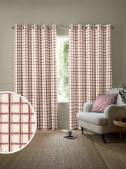 Emily Bond Spiced Red Gingham Made to Measure Curtains - Image 1 of 9