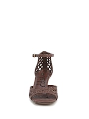 Sam Edelman Brown Peyton Regular Fit Ankle Strap Sandals - Image 7 of 8