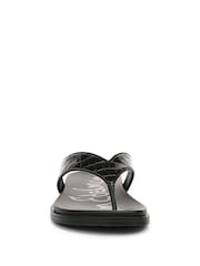 Sam Edelman Black Lila Regular Fit Toe Post Sandals - Image 3 of 3