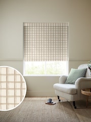 Emily Bond Almond Gingham Made to Measure Blinds - Image 1 of 6