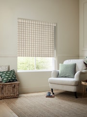 Emily Bond Almond Gingham Made to Measure Blinds - Image 2 of 6