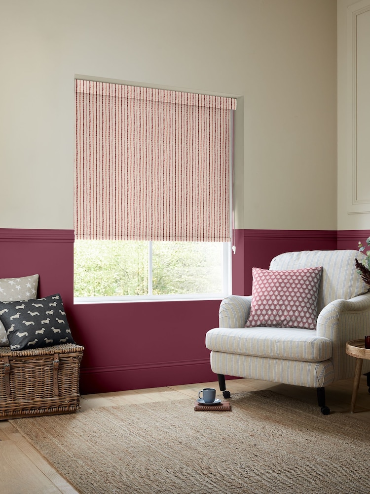 Emily Bond Red Moroccan Stripe Made to Measure Blinds - Image 2 of 6