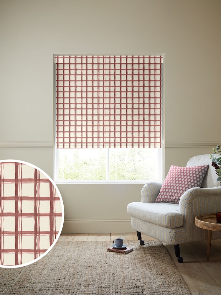 Emily Bond Spiced Red Gingham Made to Measure Blinds - Image 1 of 6 Emily Bond Spiced Red Gingham Made to Measure Blinds - Image 1 of 6