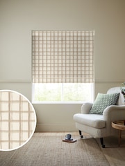 Emily Bond Almond Gingham Made to Measure Blinds - Image 1 of 6