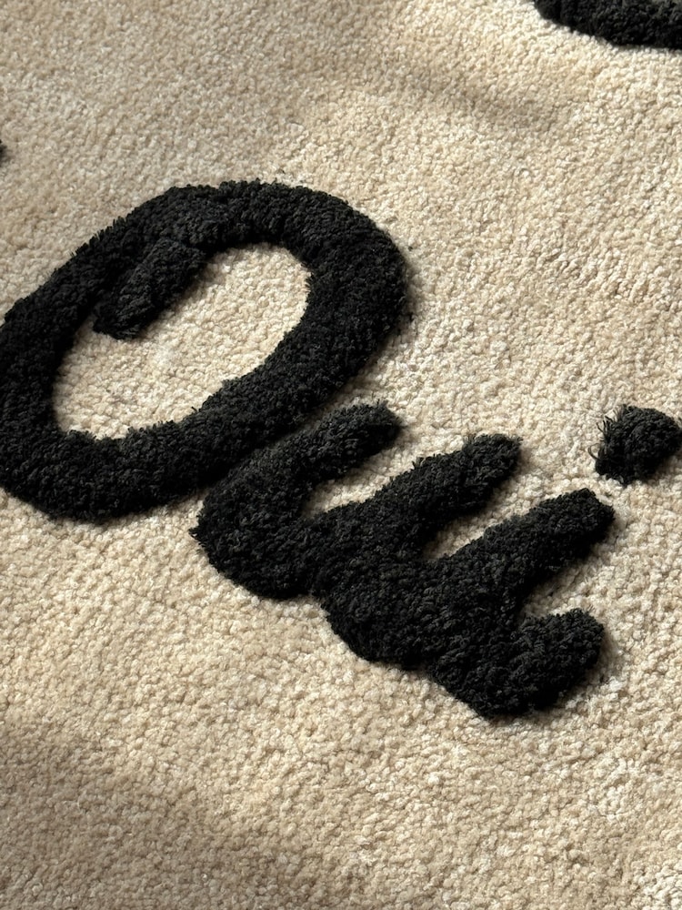 Mooky Mats Black/Cream Oui Slogan Bath Mat - Image 4 of 4 Mooky Mats Black/Cream Oui Slogan Bath Mat - Image 4 of 4