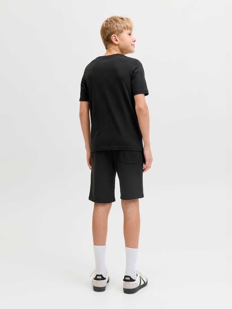 JACK & JONES JUNIOR Black T-Shirt And Shorts Set - Image 2 of 3 JACK & JONES JUNIOR Black T-Shirt And Shorts Set - Image 2 of 3