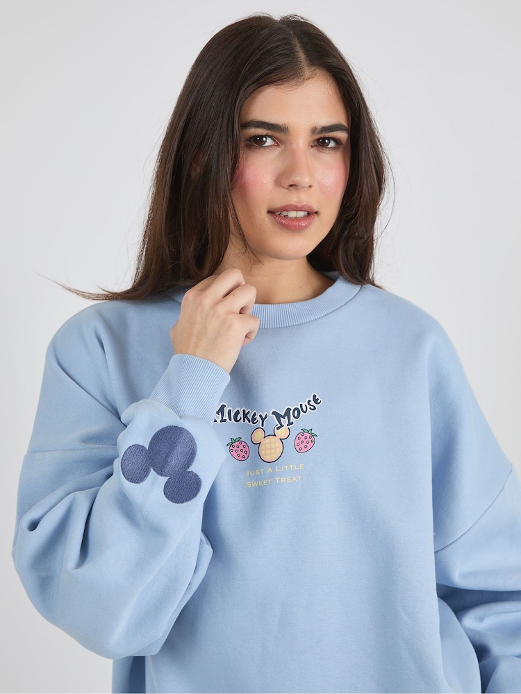 Skinnydip Blue Disney Mickey Mouse Brunch Club Sweatshirt - Image 3 of 3 Skinnydip Blue Disney Mickey Mouse Brunch Club Sweatshirt - Image 3 of 3