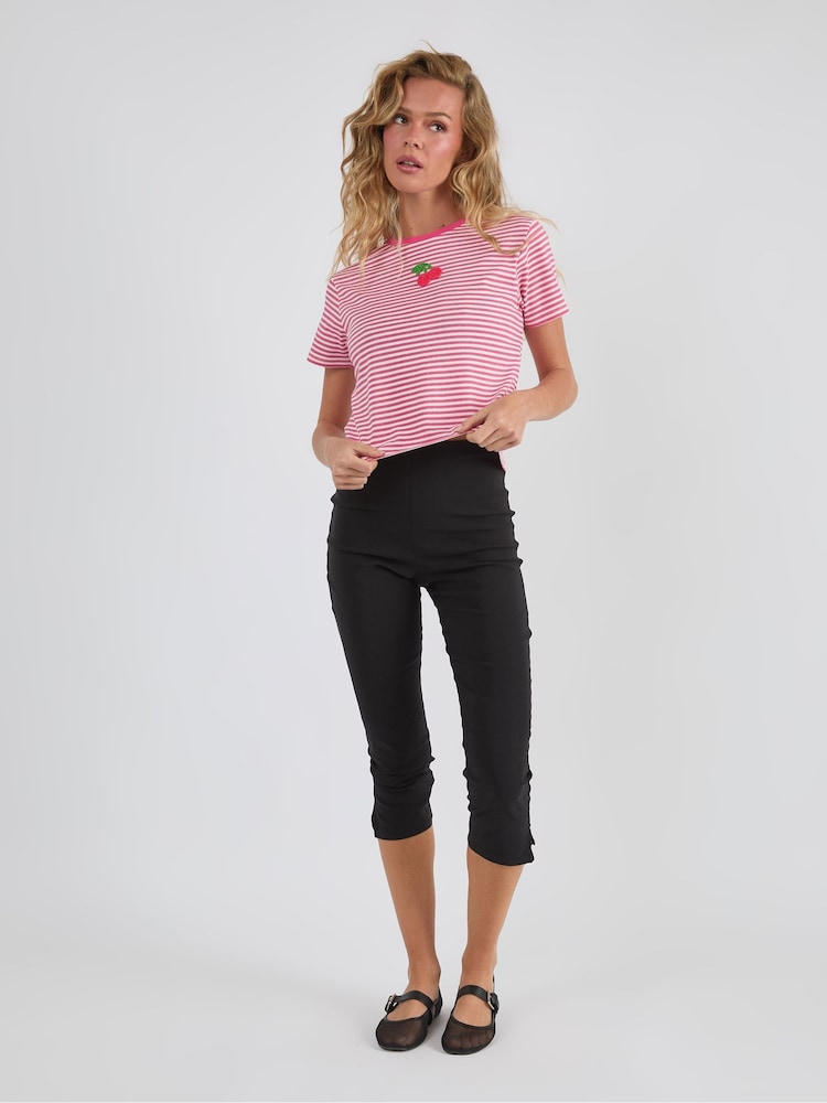 Skinnydip Pink Cherry Beaded Baby T-Shirt - Image 1 of 3 Skinnydip Pink Cherry Beaded Baby T-Shirt - Image 1 of 3