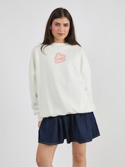 Skinnydip White You're My Favourite Treat Sweatshirt - Image 1 of 3