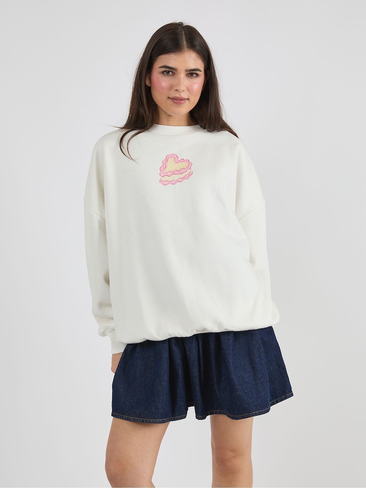 Skinnydip White You're My Favourite Treat Sweatshirt - Image 1 of 3