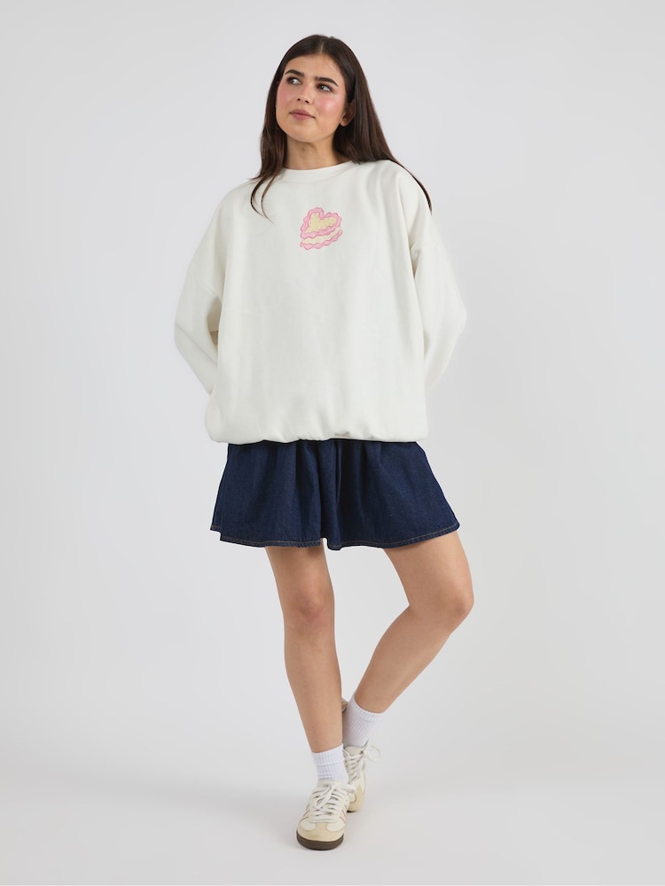 Skinnydip White You're My Favourite Treat Sweatshirt - Image 2 of 3