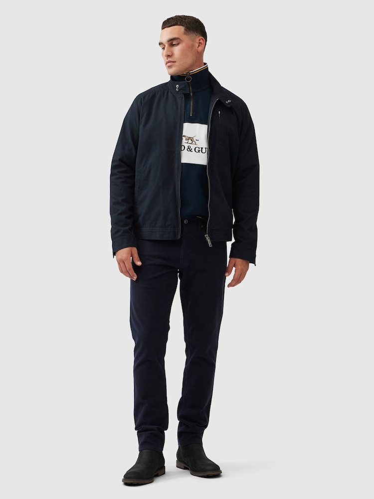 Rodd & Gunn Navy Blue Foresters Peak Sweat Top - Image 2 of 5 Rodd & Gunn Navy Blue Foresters Peak Sweat Top - Image 2 of 5