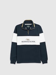 Rodd & Gunn Navy Blue Foresters Peak Sweat Top - Image 4 of 5