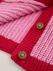 Pink and Red My First Christmas Baby Cardigan (0-18mths) - Image 8 of 10