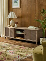 Laura Ashley Light Oak Barcombe Wide Up to 50 Inch TV Unit - Image 2 of 10