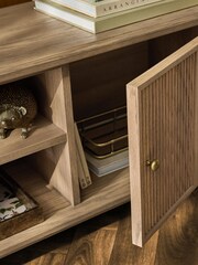 Laura Ashley Light Oak Barcombe Wide Up to 50 Inch TV Unit - Image 3 of 10
