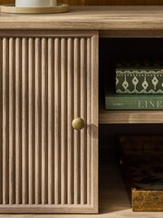 Laura Ashley Light Oak Barcombe Wide Up to 50 Inch TV Unit - Image 5 of 10