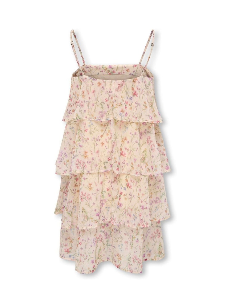 ONLY KIDS Cream Floral Layered Summer Dress - Image 2 of 3 ONLY KIDS Cream Floral Layered Summer Dress - Image 2 of 3